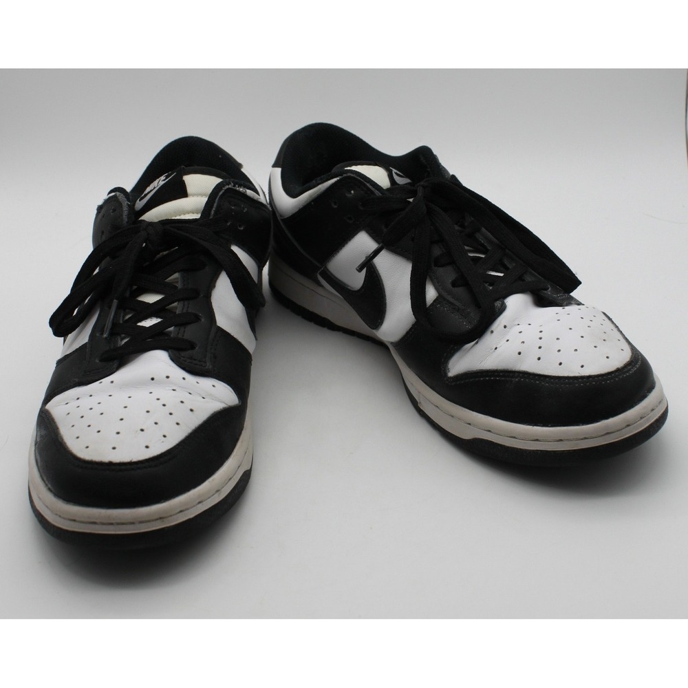 Nike Dunk Low Retro Streetwear Athlesiure Black White Leather Sneakers 11